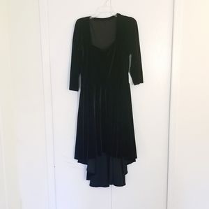Plus Hi-Low Velvet Stretch Dress